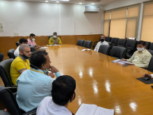 Minister of State Shri Prahlad Singh Patel chaired a meeting with the officials of the IT Division to review the website of the Ministry.