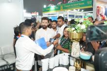Union Minister of #MOFPI Shri Chirag Paswan visited the latest food processing machines showcased at @worldfoodindia. During the visit, Hon'ble Minister engaged with food processing professionals and innovators, exploring cutting-edge technologies designed to enhance food production,  processing efficiency and sustainable packaging.  #ProcessingForProsperity  #WorldFoodIndia2024