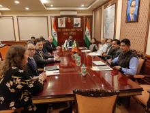 Canadian delegation led by Agriculture Minister of Saskatchewan (Canada) Mr @DavidMaritSK met Union Minister of @MOFPI_GOI Shri Pashupati Kumar Paras  in New Delhi today.