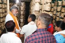  Union Minister of State for #MOFPI Shri @prahladspatel visited the unit of mushroom farm grown under the #PMFMEScheme at Barama Rev circle in Assam's Baksa district. He interacted with the beneficiaries there and encouraged them to produce more.  #WFI2023
