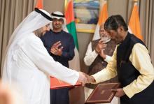 Union Minister of #MOFPI, Shri Pashupati Kuamr Paras, and UAE Minister of Investment, HE Mohamed Hassan Alsuwaidi, signed a Memorandum of Understanding (MoU) on investment cooperation in food park development. Both nations agreed to develop food park projects and drive additional food processing initiatives that contribute to global food security.