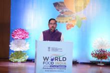 Mega food event @worldfoodindia has been inaugurated at Bharat Mandapam, New Delhi, marking the beginning of a global platform for food industry innovation, collaboration, and growth. The inaugural session was graced by the presence of Shri @JoshiPralhad, Union Minister of Consumer Affairs, Food and Public Distribution,  Shri @iChiragPaswan, Minister of Food Processing Industries, & Shri @RavneetBittu, Minister of State, MoFPI & Railways highlighting the government's commitment to transforming India into a 