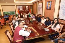 A review meeting of #WFI2025 was held today at Panchsheel Bhawan, New Delhi under the chairmanship of Shri Chirag Paswan, Union Minister, #MOFPI. On this occasion, he reviewed the progress of the event in detail and gave necessary guidelines to the officials to make it effective and successful at the global level.