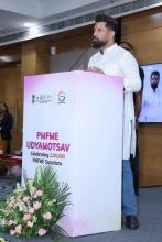 Addressing the #PMFMEUdyamotsav, Hon’ble Union Minister for Food Processing Industries, Shri Chirag Paswan said the #PMFMEScheme is empowering micro food processing entrepreneurs, creating new employment opportunities and strengthening the livelihoods of countless families.He said the scheme, in line with the spirit of #VocalForLocal, is giving local products a distinct identity, promoting value addition, and helping Indian food products expand their reach in global markets. Highlighting the importance of the food processing sector, he said food processing adds value to agricultural produce, reduces food wastage, and ensures the availability of high-quality food products. Addressing the #PMFMEUdyamotsav, Hon’ble Union Minister for Food Processing Industries, Shri Chirag Paswan said the #PMFMEScheme is empowering micro food processing entrepreneurs, creating new employment opportunities and strengthening the livelihoods of countless families.He said the scheme, in line with the spirit of #VocalForLocal, is giving local products a distinct identity, promoting value addition, and helping Indian food products expand their reach in global markets. Highlighting the importance of t