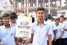 आंध्र प्रदेश के विजयनगरम में 20 जनवरी को एक कारण से 2 किमी मैराथन का आयोजन किया गया  बाजरा को बढ़ावा देने के लिए