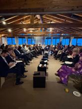 Union Minister of #MOFPI Shri Chirag Paswan participated in a vital session on ‘Raising Public-Private Ambition for Nature and Food’ at #WEF25 in Davos. The session aimed to discuss the transformative potential of public-private partnerships in creating sustainable and inclusive global food systems.  During his address, Hon'ble Minister highlighted the Indian government's ongoing initiatives protecting Mother Nature and emphasized the importance of balancing economic development with environmental sustainab