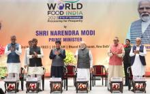 Hon'ble PM Shri @narendramodi inaugurated @worldfoodindia at Bharat Mandapam, Pragati Maidan, today.   Union Ministers Shri @PashupatiParas, Shri @PiyushGoyal, Shri @girirajsinghbjp, Shri @PRupala, Shri @prahladspatel graced the event #WorldFoodIndia2023    #FoodProcessing #IYM2023
