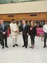 Brazilian delegation led by the Governor of the State of Mato Grosso, HE Mr @mauromendesmt met Union Minister of #MOFPI Shri Pashupati Kumar Paras at Panchsheel Bhawan in New Delhi today. Both countries discussed strengthening their bilateral agricultural relations through the exchange of knowledge, technology, institutional cooperation, and policy dialogue.