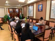 Union Minister Shri Pashupati Kumar Paras held a pre-review meeting of the approval committee of PLI Scheme for the Food Processing Industry. Secretary MOFPI, Smt. Anita Praveen along with the senior officers of the Ministry also attended the meeting