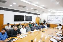 Union Minister of #MOFPI Shri Chirag Paswan  chaired a review meeting with the ministry's officials and representatives from FICCI and Invest India regarding the ongoing preparations of the mega food event World Food India 2024 at Panchsheel Bhawan, New Delhi, today. 