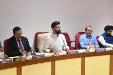 केन्द्रीय मंत्री श्री चिराग पासवान ने आज नई दिल्ली के विज्ञान भवन परिसर में 'प्रसंस्कृत खाद्य पदार्थों की नकारात्मक धारणाओं को संबोधित करने' पर पहली सलाहकार समिति की बैठक की अध्यक्षता की।