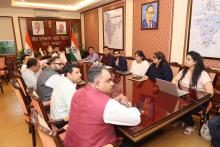 A review meeting of #WFI2025 was held today at Panchsheel Bhawan, New Delhi under the chairmanship of Shri Chirag Paswan, Union Minister, #MOFPI. On this occasion, he reviewed the progress of the event in detail and gave necessary guidelines to the officials to make it effective and successful at the global level.