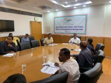 Union Minister of State Shri @prahladspatel today chaired a review meeting in the presence of Secretary FPI, Smt. Anita Praveen on the working and implementation of the @PMFMEScheme. Different aspects of progress of the scheme were discussed in the meeting