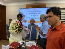 Inauguration of 'Convergence Portal' in the august presence of Hon'ble Union Minister Shri @PashupatiParas ji and Union Minister of Agriculture & Farmers Welfare Shri @nstomar ji and Union Minister of State Shri Kailash Choudhary ji!