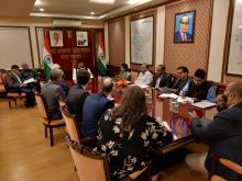 Canadian delegation led by Agriculture Minister of Saskatchewan (Canada) Mr @DavidMaritSK met Union Minister of @MOFPI_GOI Shri Pashupati Kumar Paras  in New Delhi today.