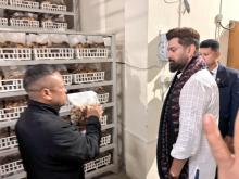 Union Minister of Food Processing Industries, Shri Chirag Paswan, visited the Mushroom Development Centre located in Upper Shillong, where he observed the state-of-the-art facilities, ongoing activities, and innovations, and engaged in a detailed interaction with the officials. During the visit, machinery imported from Japan for the production of Shiitake mushroom blocks was inspected, and the Centre was commended for the successful integration and utilization of Japanese technology. Furthermore, he interac