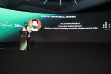 Union Minister of #MOFPI, Shri @iChiragPaswan, while addressing the CEO Summit on the sidelines of #Gulfood2025, highlighted India's strong agricultural base, rapidly growing food processing sector, and investor-friendly policies that make the country an ideal destination for investment, collaborations, and innovation. 