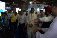 Union Minister Shri @PashupatiParas paid the visit to @NiftemHaryana pavilion at @worldfoodindia and interacted with the exhibitors. He commended the institute for delivering value education to food processing students.