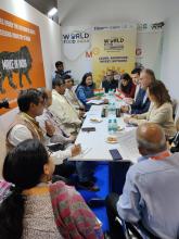 आज #MOFPI के केंद्रीय मंत्री श्री @PashupatiParas ने #WorldFoodIndia2023 के दौरान HE श्री Georges Bouchikian, मिनिस्टर ऑफ इंडस्ट्री, लेबनान से की मुलाकात..   #WFI2023 #FoodProcessing #FoodEvent #SustainableFood #IYM2023  #ProcessingForProsperity