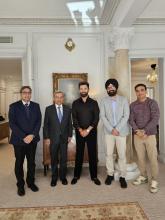  Union Minister of #MOFPI Shri Chirag Paswan  met with Mr Jawed Ashraf, Ambassador of India to France and officials from @IndiaembFrance  in Paris. During the meeting, detailed discussions were held on ways to promote Indian #foodprocessing industries in France.