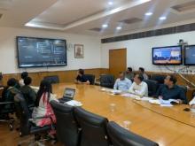 Union Minister of State for @MOFPI_GOI Shri @prahladspatel virtually interacted with #PMKSY applicants in presence of other senior officials at Panchsheel Bhawan in New Delhi today.  #WorldFoodIndia2023  #WFI2023