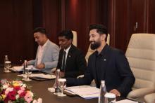 Union Minister of #MOFPI, Shri Chirag Paswan, held extensive discussions with Abu Dhabi Ports on accelerating the India-UAE Food Corridor project. The talks focused on strengthening policy cooperation, strategic interventions, and government support to drive this transformative initiative forward. The India-UAE Food Corridor aims to elevate food trade, boost agricultural exports, and enhance global food security.  #WorldFoodIndia2025 #ProcessingForProsperity