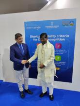 Union Minister Shri Pashupati Kumar Paras had an interaction with HE Eleftherios Avgenakis, Minister of Rural Development and Food, Greece on the sidelines of @worldfoodindia and discussed the prospective collaborations in food processing sector.