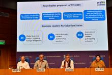 आज नई दिल्ली के नेशनल मीडिया सेंटर में #WorldFoodIndia2023 पर प्रेस कॉन्फ्रेंस के दौरान #MOFPI के केंद्रीय राज्य मंत्री श्री प्रहलाद सिंह ने अपने संबोधन में कहा कि 'अगर हम दुनिया में अपनी पहचान बनाना चाहते हैं तो हमें नई तकनीकों का प्रयोग करके व्यवस्थित तरीके से आगे बढ़ना होगा और वर्ल्ड फूड इंडिया में यही हमारा लक्ष्य है।'