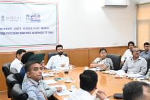 केंद्रीय खाद्य प्रसंस्करण उद्योग मंत्री श्री चिराग पासवान ने आज नई दिल्ली के पंचशील भवन में आयोजित एक समीक्षा बैठक की अध्यक्षता की। बैठक में उन्होंने आगामी मेगा फूड इवेंट @worldfoodindia की चल रही तैयारियों का बारीकी से जायज़ा लिया और कार्यक्रम के कई पहलुओं पर दिशानिर्देश दिए।  साथ ही मंत्रालय के वरिष्ठ अधिकारियों तथा @ficci_india व @investindia के अधिकारियों ने केंद्रीय खाद्य प्रसंस्करण उद्योग मंत्री को #WorldFoodIndia2024 के चार दिवसीय कार्यक्रम से जुड़ी विस्तृत जानकारी साझा की।