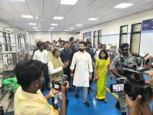  Union Minister of #MOFPI Shri Chirag Paswan inaugurated the Food Processing Business Incubation Centre at NIFTEM, Thanjavur today. This state-of-the-art facility will empower start-ups, entrepreneurs, and small farmers by providing access to cutting-edge infrastructure, fostering innovation, and supporting research and development (R&D). The centre will play a crucial role in enhancing value addition in the food processing sector, enabling smallholder farmers to integrate into the food value chain.