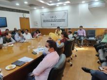 meeting at Panchsheel Bhawan today in the virtual presence of Union Minister of State Shri @prahladspatel, regarding the preparations for the upcoming mega food event @worldfoodindia. Hon'ble Ministers were briefed by Senior Ministry Officials and representatives from @ficci_india, @EY_India and @investindia on the preparation of #WorldFoodIndia2023, which will be held from Nov 3-5, 2023 at Pragati Maidan, New Delhi.