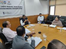 Union Minister of #MOFPI Shri Pashupati Kumar Paras chaired the Project Approval Committee (#PAC) meeting at Panchsheel Bhawan in New Delhi today to review the proposals received under various sub-schemes of #PMKSY.