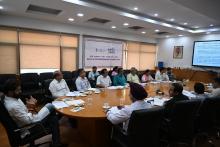 Union Minister of #MOFPI, Shri Chirag Paswan, chaired a review meeting of #PMKSY at Panchsheel Bhawan, New Delhi, today. During the meeting, he was briefed by officials of ministry on the progress of all ongoing projects under the scheme