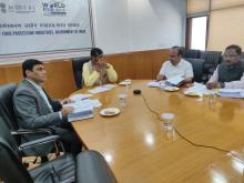 Union Minister of #MOFPI Shri Pashupati Kumar Paras chaired the Project Approval Committee (#PAC) meeting in the virtual presence of Union Minister of State Sushri Shobha Karandlaje at Panchsheel Bhawan in New Delhi today to review the proposals received under various sub-schemes of #PMKSY.