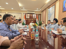 Union Minister of #MOFPI Shri Chirag Paswan  had a review meeting with senior officials of the Ministry after assuming charge at Panchsheel Bhawan, New Delhi, today.