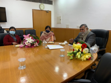 राज्य मंत्री श्री प्रहलाद सिंह पटेल जी की अध्यक्षता में #PMKSY के तहत आने वाले बीएफएल स्कीम (बैकवर्ड फॉरवर्ड लिंकेज योजना) के अंतर्गत देशभर में चल रही परियोजनाओं व आगामी परियोजनाओं की एक समीक्षा बैठक संपन्न हुई। बैठक में योजना की प्रगति और स्थिति पर विस्तार से चर्चा की गई।