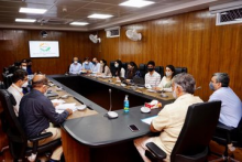 MoS Shri Prahlad Singh Patel today chaired a review meeting on the working and implementation of the PMFME Scheme. AS FPI, Shri Manoj Joshi along with other senior officials also attended the meeting.