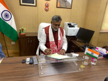 श्री प्रहलाद सिंह पटेल ने खाद्य प्रसंस्करण उद्योग राज्य मंत्री के रूप में कार्यभार संभाला।